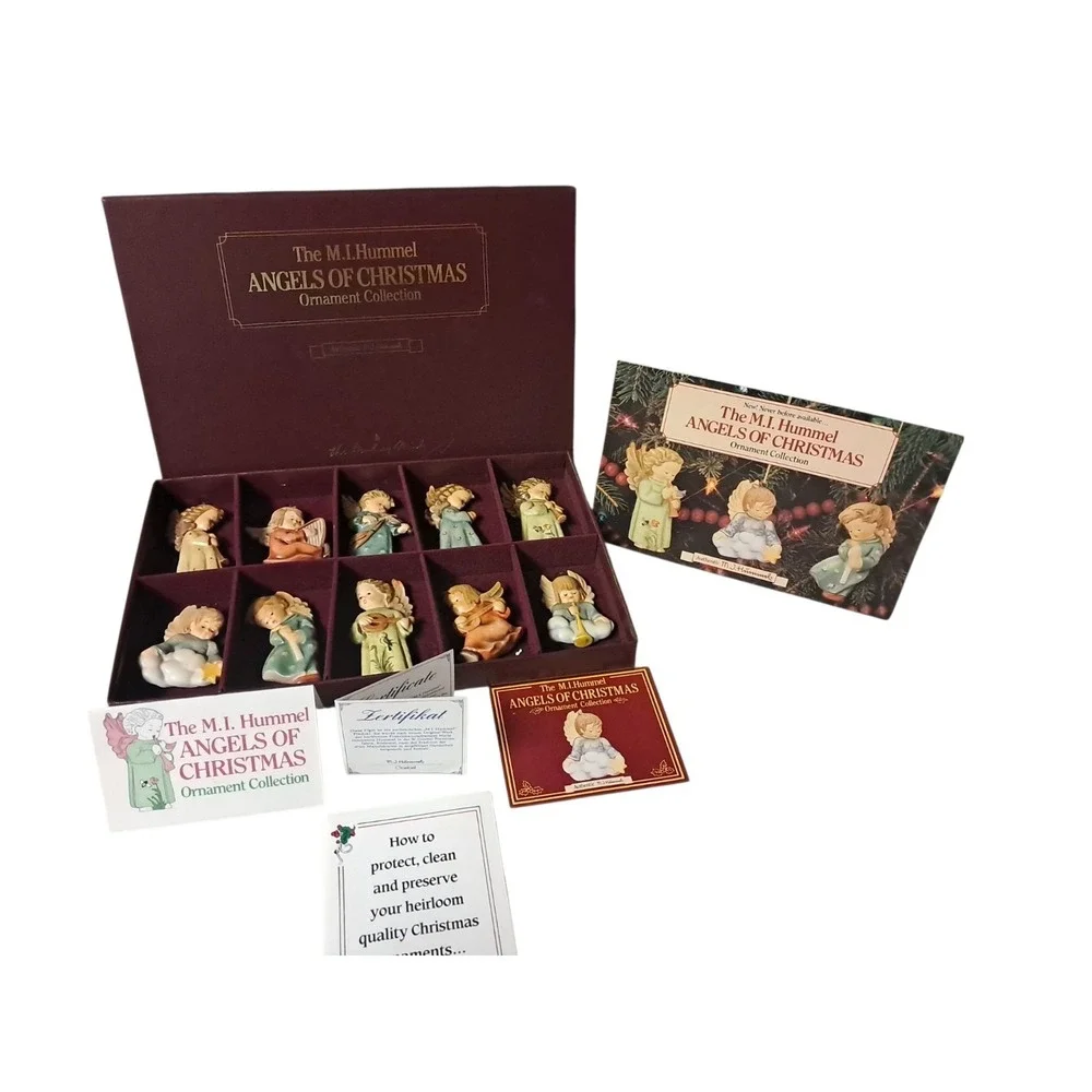The M.I. Hummel Angels Of Christmas Ornament Collection By Danbury 1989 10 piece